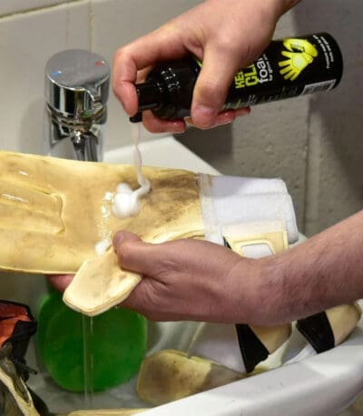 Bild när Keep 'em Clean Foama används.