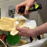 Bild när Keep 'em Clean Foama används.