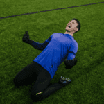 Målvakt som bär BodyShield Turf Burn Leggings.